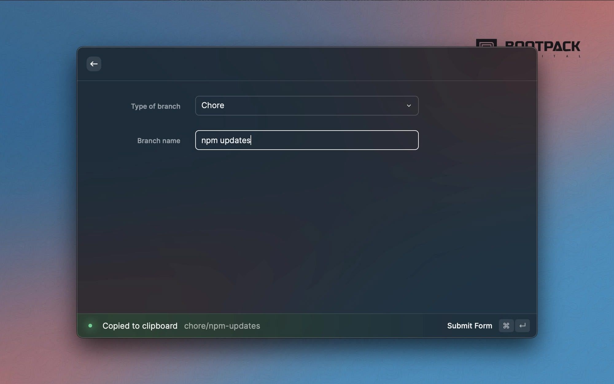Git Branch Name Generator: Raycast Extension